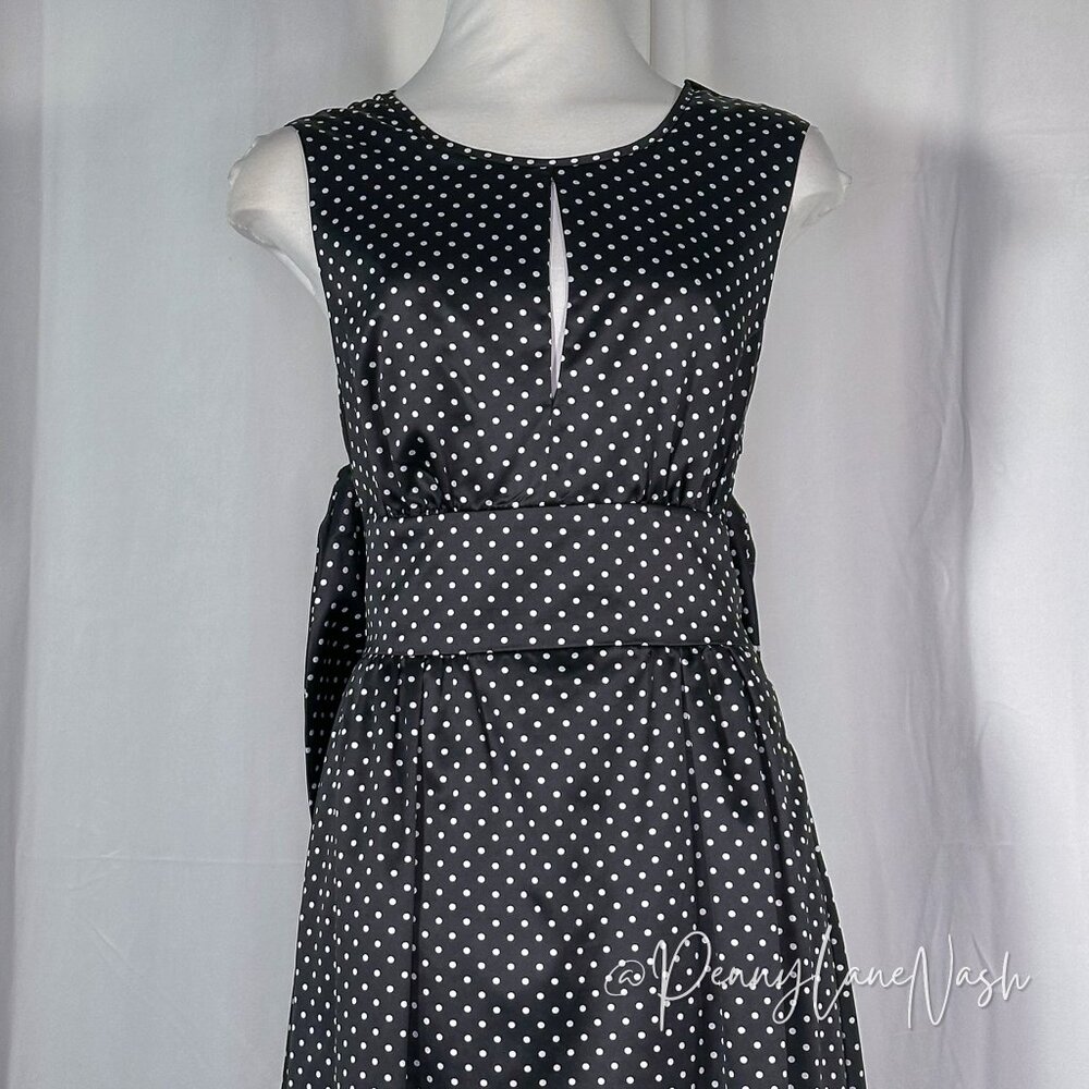 Kate Young Satin Polka Dot Open Back Maxi Dress - Picture 4 of 16